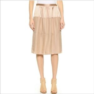 Rag & Bone Runway Maria Silk Skirt Rugby Tan